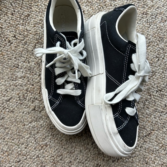 Converse size 9 CTAS Cruise Ox platform sneakers Black and White - Picture 2 of 8
